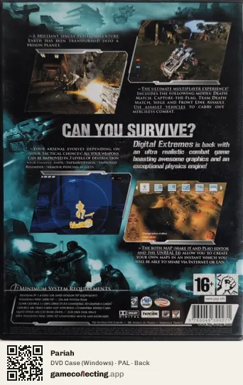 Pariah Computer, PAL box back