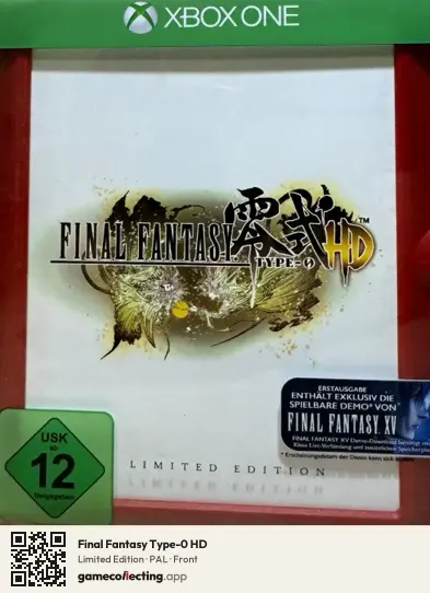 Final Fantasy Type-0 HD Xbox One, PAL box front