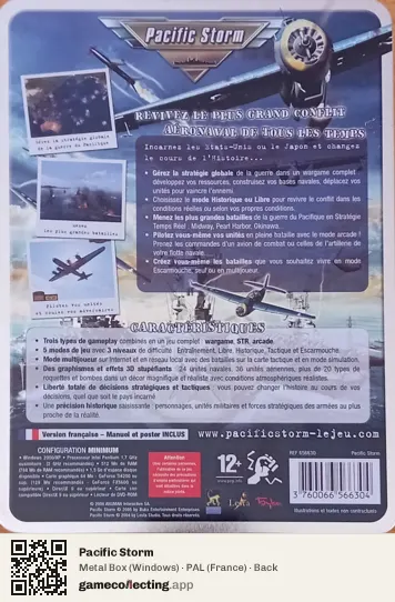 Pacific Storm Computer, France box back