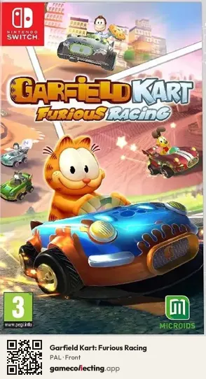 Garfield Kart: Furious Racing Nintendo Switch, PAL box front