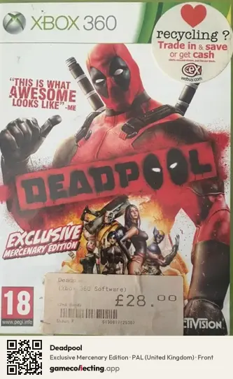 Deadpool Xbox 360, United Kingdom box front
