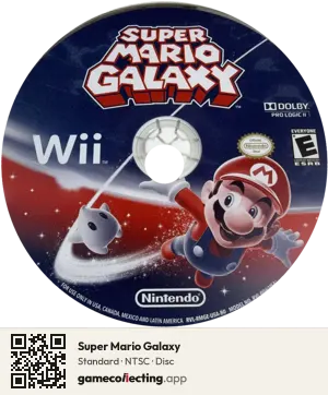 Super Mario Galaxy Nintendo Wii, NTSC disc