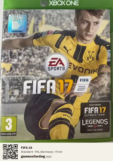 FIFA 16 Xbox One, Germany box front