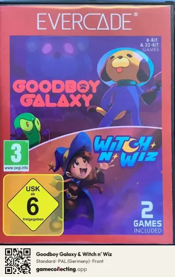 Goodboy Galaxy & Witch n' Wiz Evercade, Germany box front