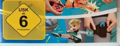 Nintendo Switch Sports, the PEGI square on its front