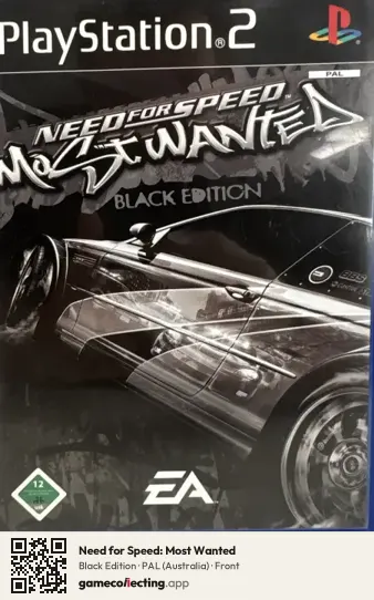 Need for Speed: Most Wanted PlayStation 2, Australia box front