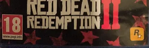 Red Dead Redemption 2, the PEGI square on its front