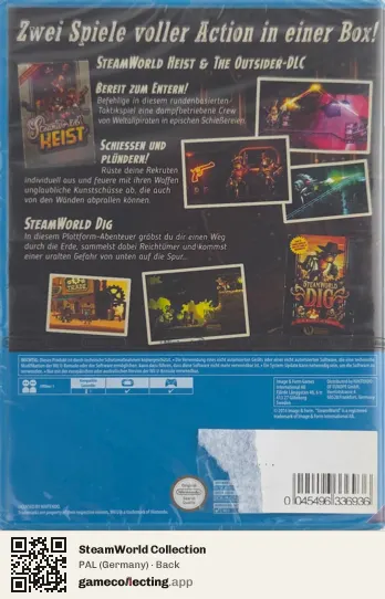 SteamWorld Collection Nintendo Wii U, Germany box back