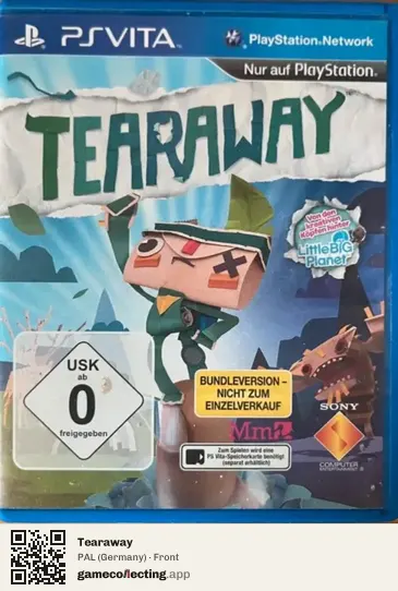 Tearaway PlayStation Vita, Germany box front