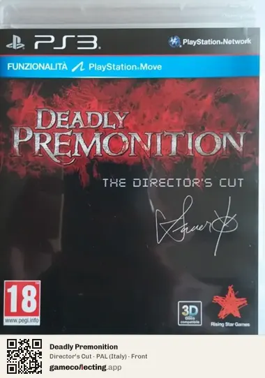 Deadly Premonition PlayStation 3, Italy box front