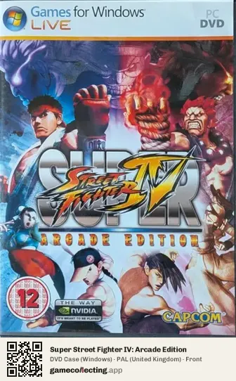 Super Street Fighter IV: Arcade Edition Computer, United Kingdom box front