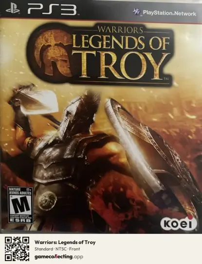 Warriors: Legends of Troy PlayStation 3, NTSC box front