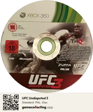 UFC Undisputed 3 Xbox 360, PAL disc