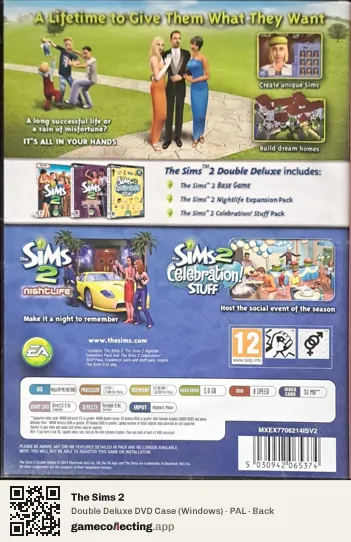 The Sims 2 Computer, PAL box back