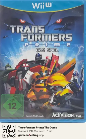 Transformers Prime: The Game Nintendo Wii U, Germany box front
