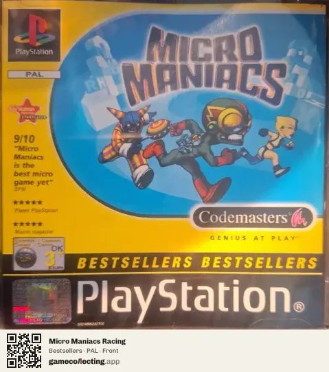 Micro Maniacs Racing PlayStation, PAL box front