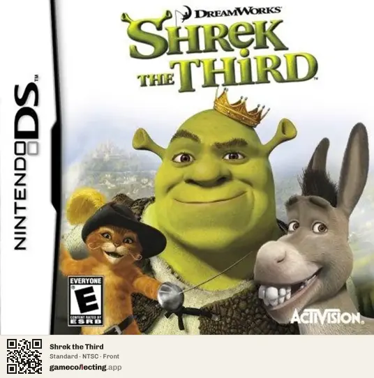 Shrek the Third Nintendo DS, NTSC box front