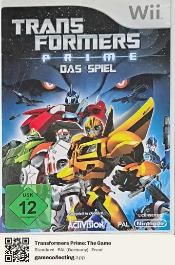 Transformers Prime: The Game Nintendo Wii, Germany box front