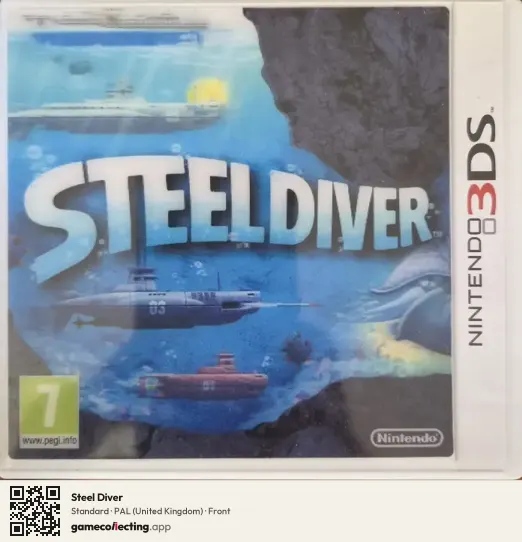 Steel Diver Nintendo 3DS, United Kingdom box front