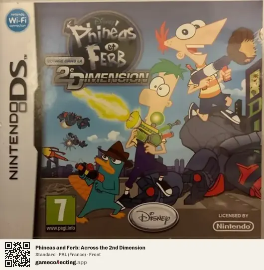 Phineas and Ferb: Across the 2nd Dimension Nintendo DS, France box front