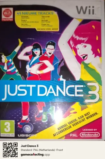 Just Dance 3 Nintendo Wii, Netherlands box front