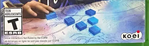 Dynasty Warriors 8 Empires, the ESRB box on its front