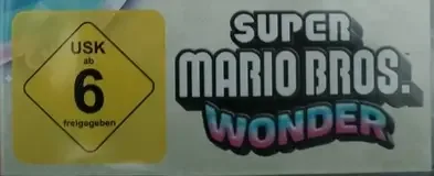 Super Mario Bros. Wonder, the USK square on its front