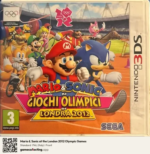 Mario & Sonic at the London 2012 Olympic Games Nintendo 3DS, Italy box front