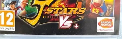 J-Stars Victory Vs, the PEGI square on its front