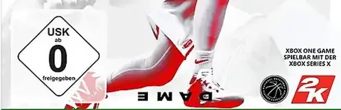 NBA 2K21, the USK square on its front
