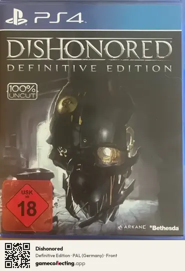 Dishonored PlayStation 4, Germany box front