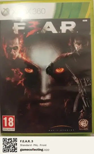 F.E.A.R. 3 Xbox 360, PAL box front