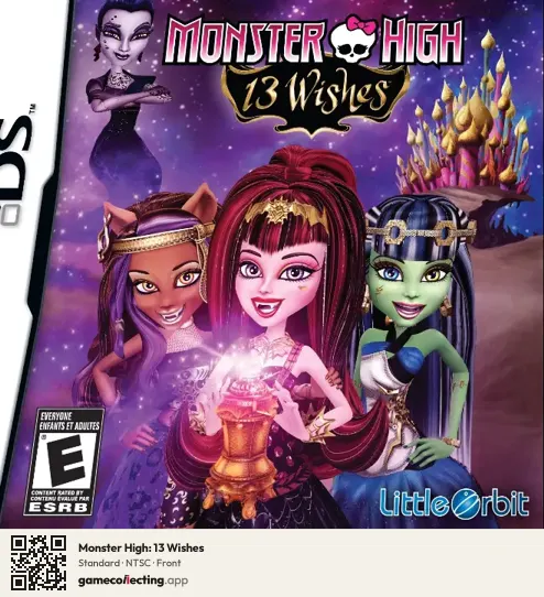 Monster High: 13 Wishes Nintendo DS, NTSC box front