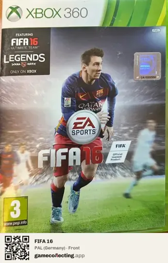 FIFA 16 Xbox 360, Germany box front