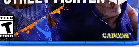 Street Fighter 6, the ESRB box on its front