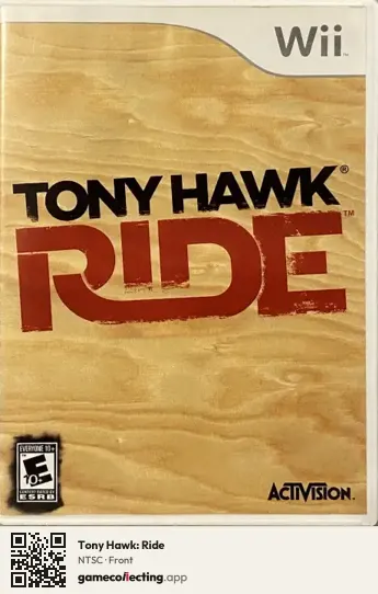 Tony Hawk: Ride Nintendo Wii, NTSC box front