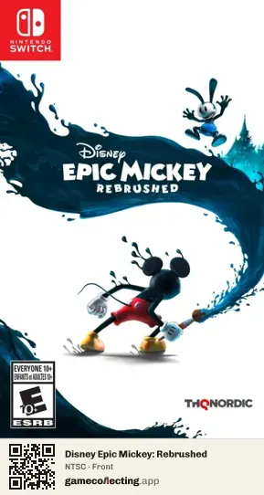 Disney Epic Mickey: Rebrushed Nintendo Switch, NTSC box front