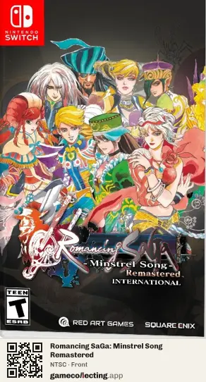 Romancing SaGa: Minstrel Song Remastered Nintendo Switch, NTSC box front