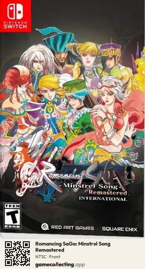 Romancing SaGa: Minstrel Song Remastered Nintendo Switch, NTSC box front