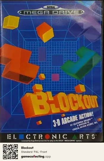 Blockout Sega Mega Drive / Genesis, PAL box front