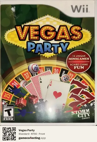 Vegas Party Nintendo Wii, NTSC box front