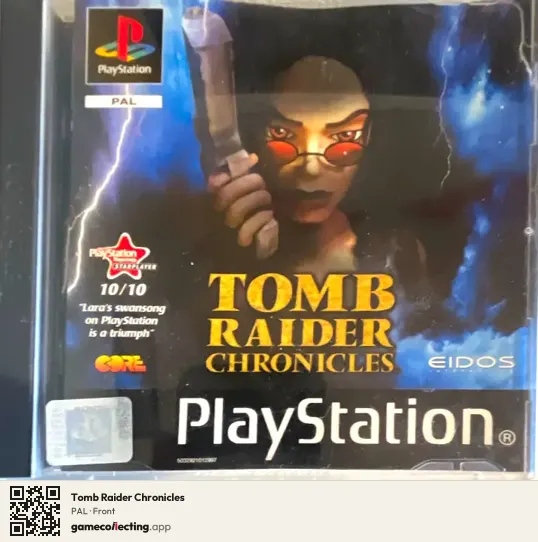 Tomb Raider Chronicles PlayStation, PAL box front