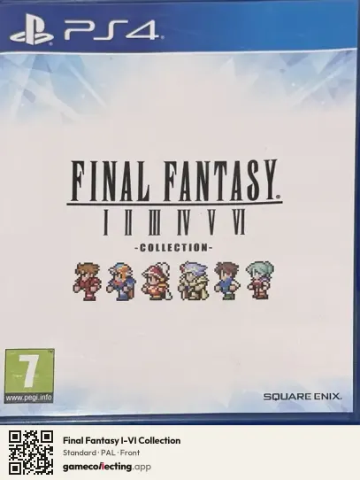 Final Fantasy I-VI Collection PlayStation 4, PAL box front