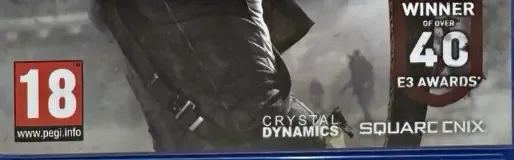 Tomb Raider, the PEGI square on its front