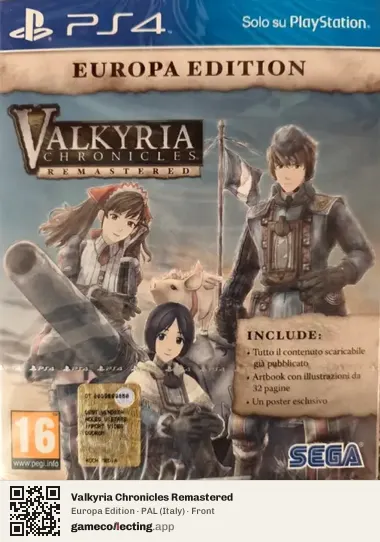 Valkyria Chronicles Remastered PlayStation 4, Italy box front