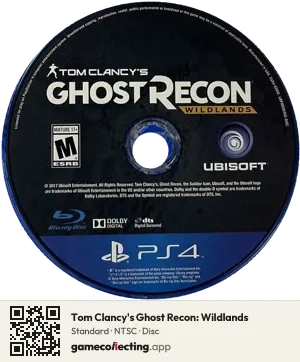 Tom Clancy's Ghost Recon: Wildlands PlayStation 4, NTSC disc