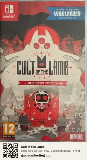 Cult of the Lamb Nintendo Switch, United Kingdom box front