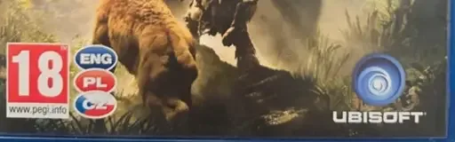Far Cry Primal, the PEGI square on its front