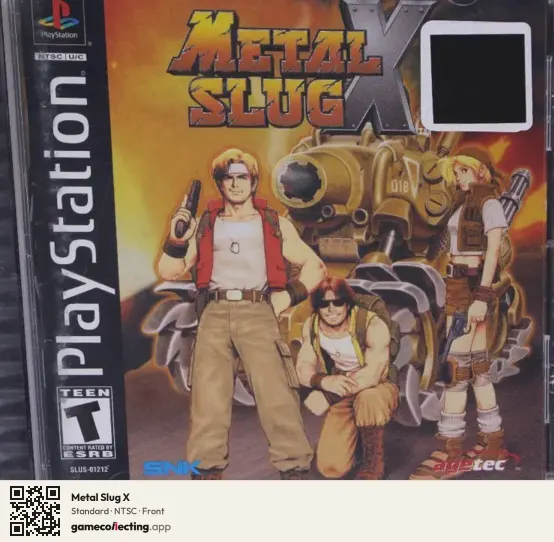 Metal Slug X PlayStation, NTSC box front