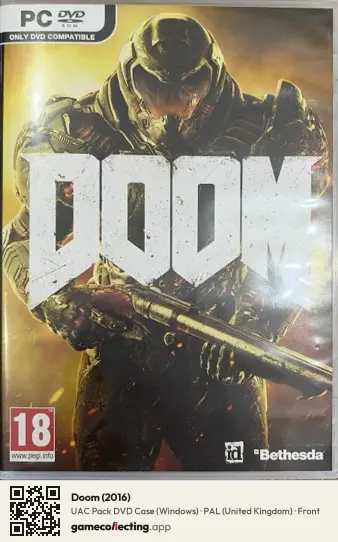 Doom (2016) Computer, United Kingdom box front